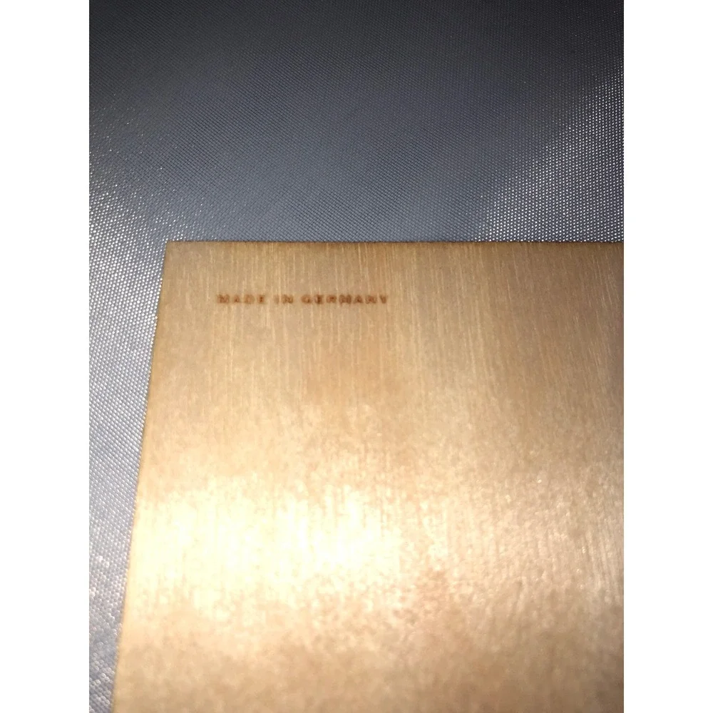Saint Laurent Wooden Postcard Tan Logo Stationery Made in Germany 732099 YCL05